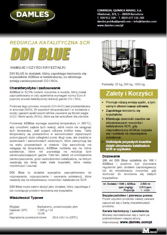 DDI Inhibitor usuwa krzyształki AD BLUE