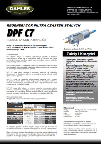DPF C7 Diesel regenerator filtra cząstek stałych