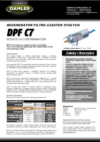 DPF C7 Diesel regenerator filtra cząstek stałych